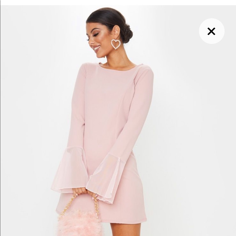 Dramatic sleeve dress
